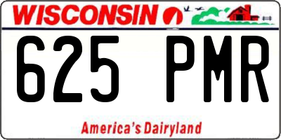 WI license plate 625PMR