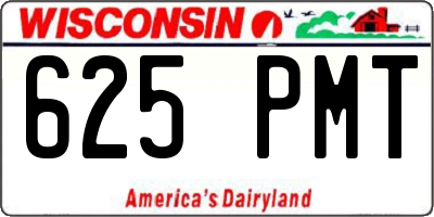 WI license plate 625PMT