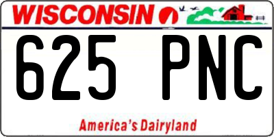 WI license plate 625PNC