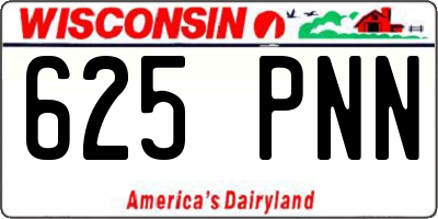 WI license plate 625PNN