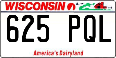 WI license plate 625PQL
