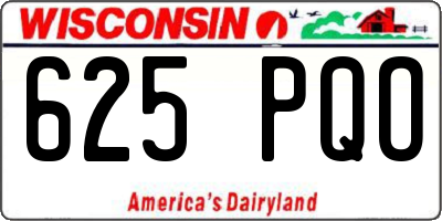 WI license plate 625PQO