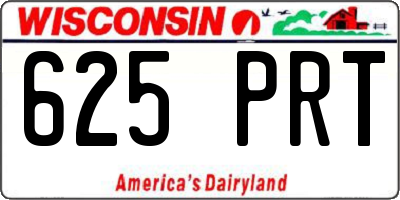 WI license plate 625PRT