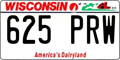WI license plate 625PRW