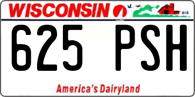 WI license plate 625PSH