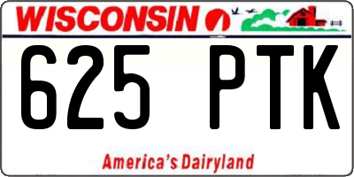 WI license plate 625PTK