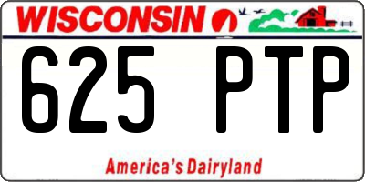 WI license plate 625PTP