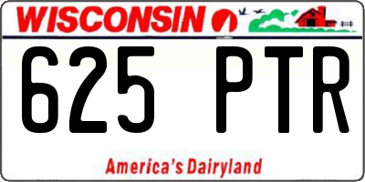 WI license plate 625PTR