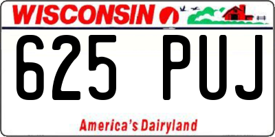 WI license plate 625PUJ