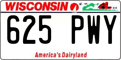 WI license plate 625PWY