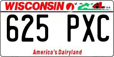 WI license plate 625PXC