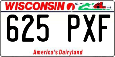 WI license plate 625PXF