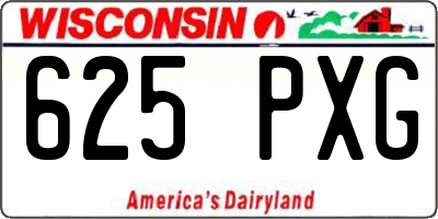 WI license plate 625PXG