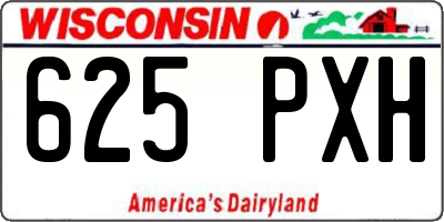 WI license plate 625PXH