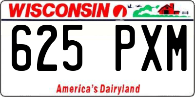 WI license plate 625PXM