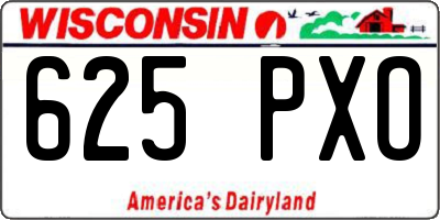 WI license plate 625PXO