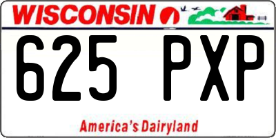 WI license plate 625PXP