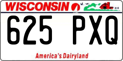 WI license plate 625PXQ