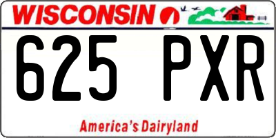 WI license plate 625PXR