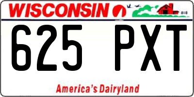 WI license plate 625PXT