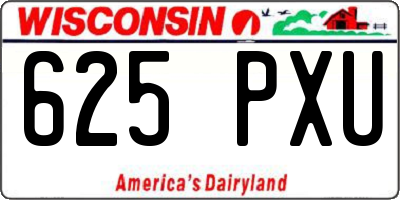 WI license plate 625PXU