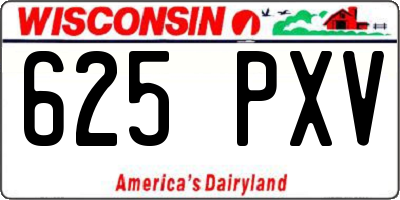 WI license plate 625PXV