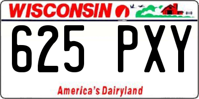 WI license plate 625PXY