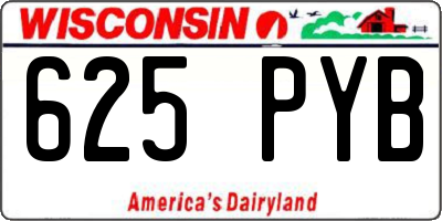 WI license plate 625PYB