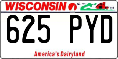 WI license plate 625PYD