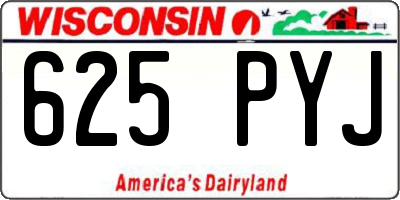 WI license plate 625PYJ