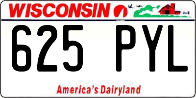 WI license plate 625PYL