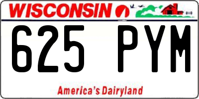 WI license plate 625PYM