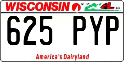 WI license plate 625PYP