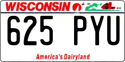 WI license plate 625PYU