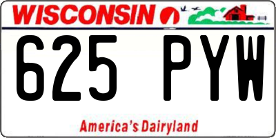 WI license plate 625PYW
