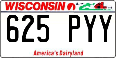 WI license plate 625PYY