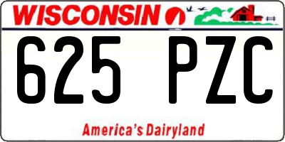 WI license plate 625PZC