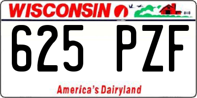 WI license plate 625PZF