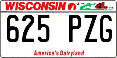 WI license plate 625PZG