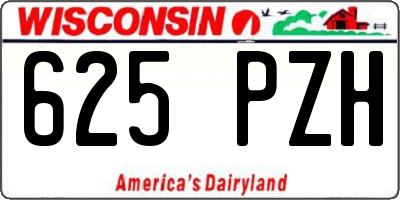 WI license plate 625PZH