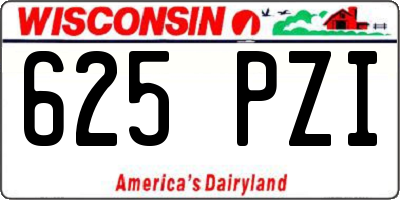 WI license plate 625PZI