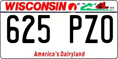 WI license plate 625PZO