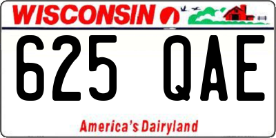 WI license plate 625QAE