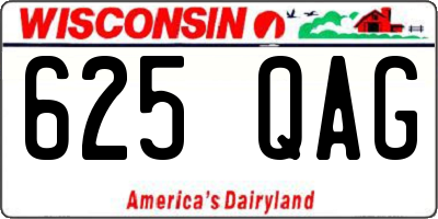 WI license plate 625QAG