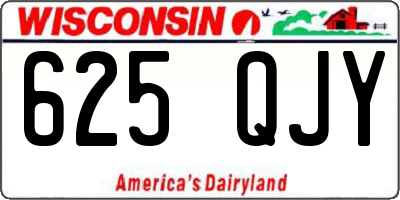 WI license plate 625QJY