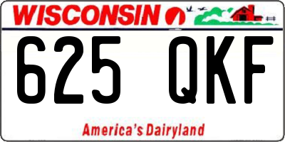 WI license plate 625QKF