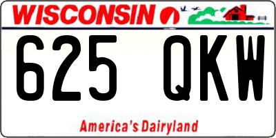 WI license plate 625QKW