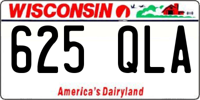 WI license plate 625QLA