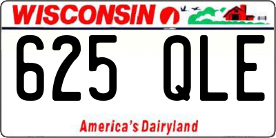 WI license plate 625QLE