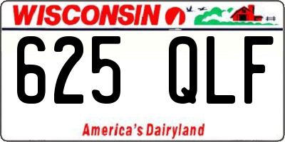 WI license plate 625QLF